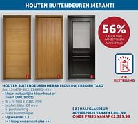 Buitendeuren meranti halfglasdeur-Huismerk - Zelfbouwmarkt