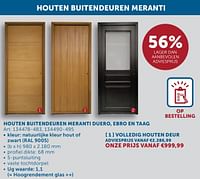 Buitendeuren meranti volledig houten deur-Huismerk - Zelfbouwmarkt