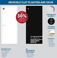 Invisible flat afgewerkte deur zwart-Huismerk - Zelfbouwmarkt