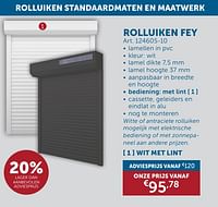 Rolluiken fey wit met lint-Huismerk - Zelfbouwmarkt