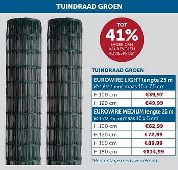 Promoties Tuindraad groen eurowire light - Huismerk - Zelfbouwmarkt - Geldig van 17/09/2024 tot 14/10/2024 bij Zelfbouwmarkt