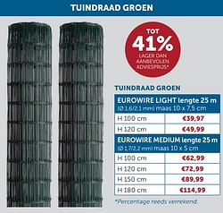 Tuindraad groen eurowire light