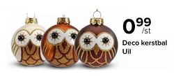 Deco kerstbal uil