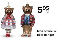 Man of vrouw beer hanger-Huismerk - Euroshop