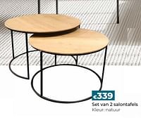 Set van 2 salontafels-Huismerk - Euroshop