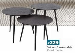 Set van 3 salontafels