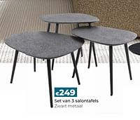 Set van 3 salontafels-Huismerk - Euroshop