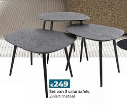 Set van 3 salontafels