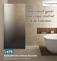 Spiegelrook inloop douche-Huismerk - Euroshop