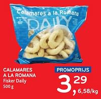 Promoties Calamares a la romana fisker daily - Fisker - Geldig van 11/09/2024 tot 24/09/2024 bij Alvo