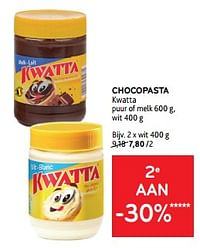 Chocopasta kwatta wit-Kwatta