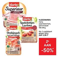 Promoties Vleeswaren herta ontbijtspek gerookt - Herta - Geldig van 11/09/2024 tot 24/09/2024 bij Alvo