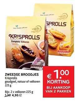 Zweedse broodjes krisprolls volkoren