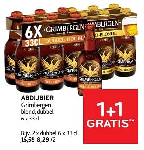 Promoties Abdijbier grimbergen dubbel - Grimbergen - Geldig van 11/09/2024 tot 24/09/2024 bij Alvo