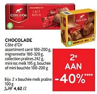 Chocolade côte d’or bouchée melk praline-Cote D