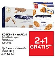 Promoties Natuurboterwafels pocket - Jules Destrooper - Geldig van 11/09/2024 tot 24/09/2024 bij Alvo