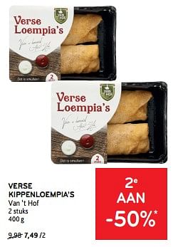 Verse kippenloempia’s van ‘t hof