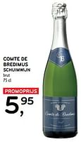 Promoties Comte de bredimus schuimwijn brut - Schuimwijnen - Geldig van 11/09/2024 tot 24/09/2024 bij Alvo