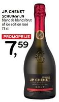 Promoties Jp. chenet schuimwijn blanc de blancs brut of ice edition rosé - Schuimwijnen - Geldig van 11/09/2024 tot 24/09/2024 bij Alvo