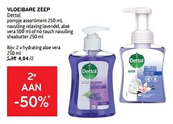 Vloeibare zeep dettol hydrating aloe vera