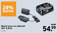 Bosch accu en laderset 18v 2,5ah-Bosch