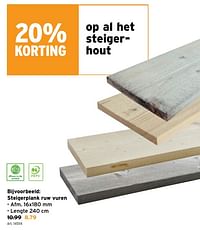 Steigerplank ruw vuren-Huismerk - Gamma