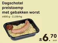 Dagschotel preistoemp met gebakken worst-Huismerk - Bon