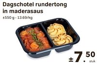 Dagschotel rundertong in maderasaus-Huismerk - Bon