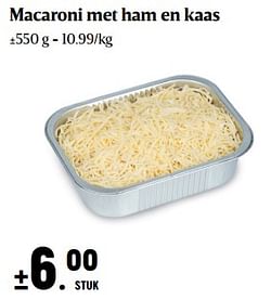 Macaroni met ham en kaas