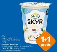 Promoties Arla magere yoghurt skyr vanille - Arla - Geldig van 11/09/2024 tot 24/09/2024 bij OKay