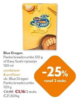 Promoties Blue dragon panko breadcrumbs - Blue Dragon - Geldig van 11/09/2024 tot 24/09/2024 bij OKay