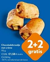 Promoties Chocoladebroodje met créme - Huismerk - Okay Buurtwinkels - Geldig van 11/09/2024 tot 24/09/2024 bij OKay