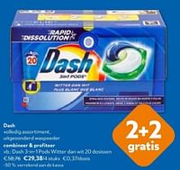 Promoties Dash 3-in-1 pods witter dan wit - Dash - Geldig van 11/09/2024 tot 24/09/2024 bij OKay