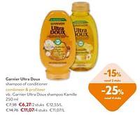 Promoties Garnier ultra doux shampoo kamille - Garnier - Geldig van 11/09/2024 tot 24/09/2024 bij OKay