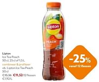 Promoties Lipton lce tea peach - Lipton - Geldig van 11/09/2024 tot 24/09/2024 bij OKay