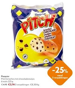 Pasquier pitch brioches met chocoladestukjes