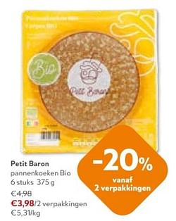 Petit baron pannenkoeken bio