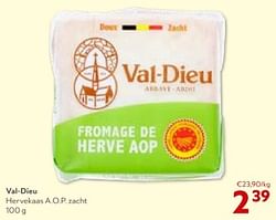 Val-dieu hervekaas a.o.p. zacht