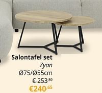 Salontafel set zyan-Huismerk - Ygo