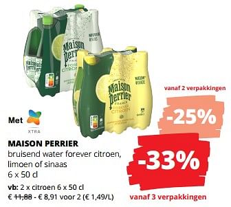 Promoties Bruisend water citroen - Maison Perrier - Geldig van 12/09/2024 tot 25/09/2024 bij Spar (Colruytgroup)