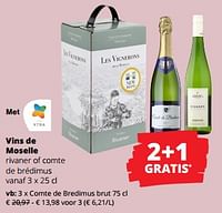 Promoties Comte de bredimus brut - Schuimwijnen - Geldig van 12/09/2024 tot 25/09/2024 bij Spar (Colruytgroup)