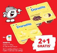 Promoties Danette vanillepudding - Danone - Geldig van 12/09/2024 tot 25/09/2024 bij Spar (Colruytgroup)