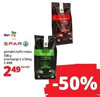 Promoties Gemalen koffie moka - Spar - Geldig van 12/09/2024 tot 25/09/2024 bij Spar (Colruytgroup)