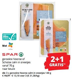 Promoties Gerookte noorse zalm in sneetjes - Spar - Geldig van 12/09/2024 tot 25/09/2024 bij Spar (Colruytgroup)