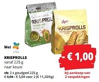 Promoties Goudgeel - Krisprolls - Geldig van 12/09/2024 tot 25/09/2024 bij Spar (Colruytgroup)