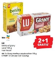 Promoties Grany moelleux woudvruchten - Lu - Geldig van 12/09/2024 tot 25/09/2024 bij Spar (Colruytgroup)