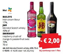 J+b blended scotch whisky