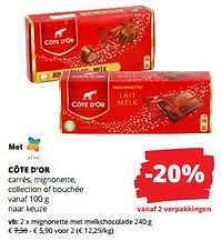 Mignonette met melkchocolade-Cote D