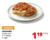 Promoties Moussaka excellent - Excellent - Geldig van 12/09/2024 tot 25/09/2024 bij Spar (Colruytgroup)