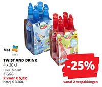 Promoties Twist and drink - Twist and drink - Geldig van 12/09/2024 tot 25/09/2024 bij Spar (Colruytgroup)